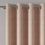 MILAS zasłona na przelotkach z tkaniny gładka beżowo-różowa 140x260 cm