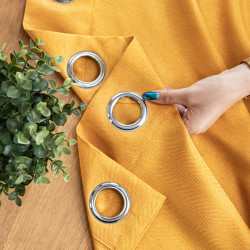 JODEŁKA Zasłona gotowa na przelotkach, szerokość 140cm x wysokość 250cm, kolor 019 musztardowy