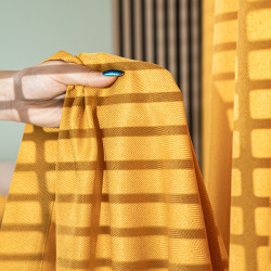 JODEŁKA Zasłona gotowa na przelotkach, szerokość 140cm x wysokość 250cm, kolor 019 musztardowy