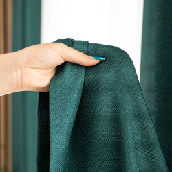 JODEŁKA Zasłona gotowa na przelotkach, szerokość 140cm x wysokość 250cm, kolor 012 butelkowa zieleń