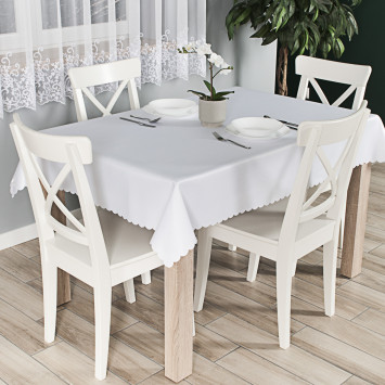 LARA Obrus wodoodporny, 140x330cm, kolor 001 biały 2