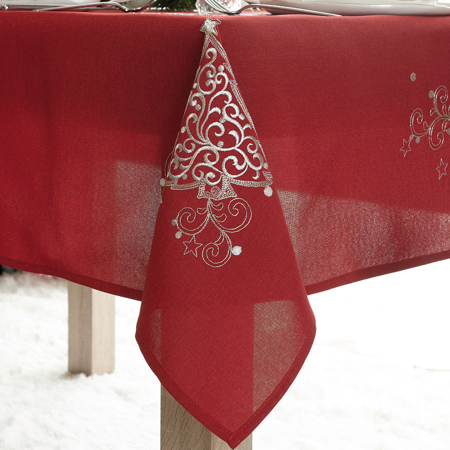 KLASYCZNE ŚWIĘTA Obrus, szerokość 140cm x wysokość 260cm, kolor 003 czerwony (do wyczerpania zapasu)