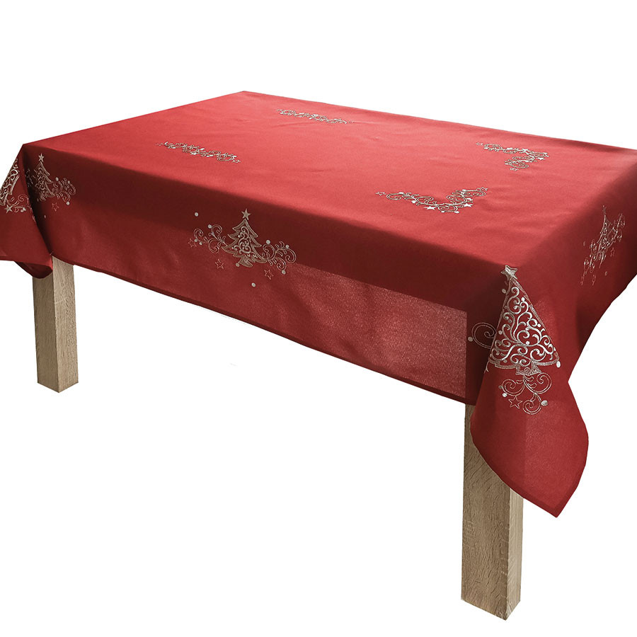 KLASYCZNE ŚWIĘTA Obrus, szerokość 140cm x wysokość 260cm, kolor 003 czerwony (do wyczerpania zapasu)