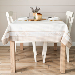 ASTRA Obrus z haftem, szerokość 140cm x wysokość 220cm, kolor 001 biały