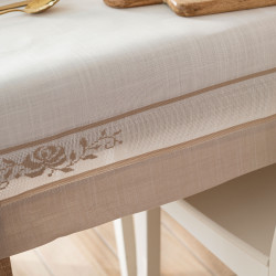 ASTRA Obrus z haftem, szerokość 140cm x wysokość 220cm, kolor 001 biały