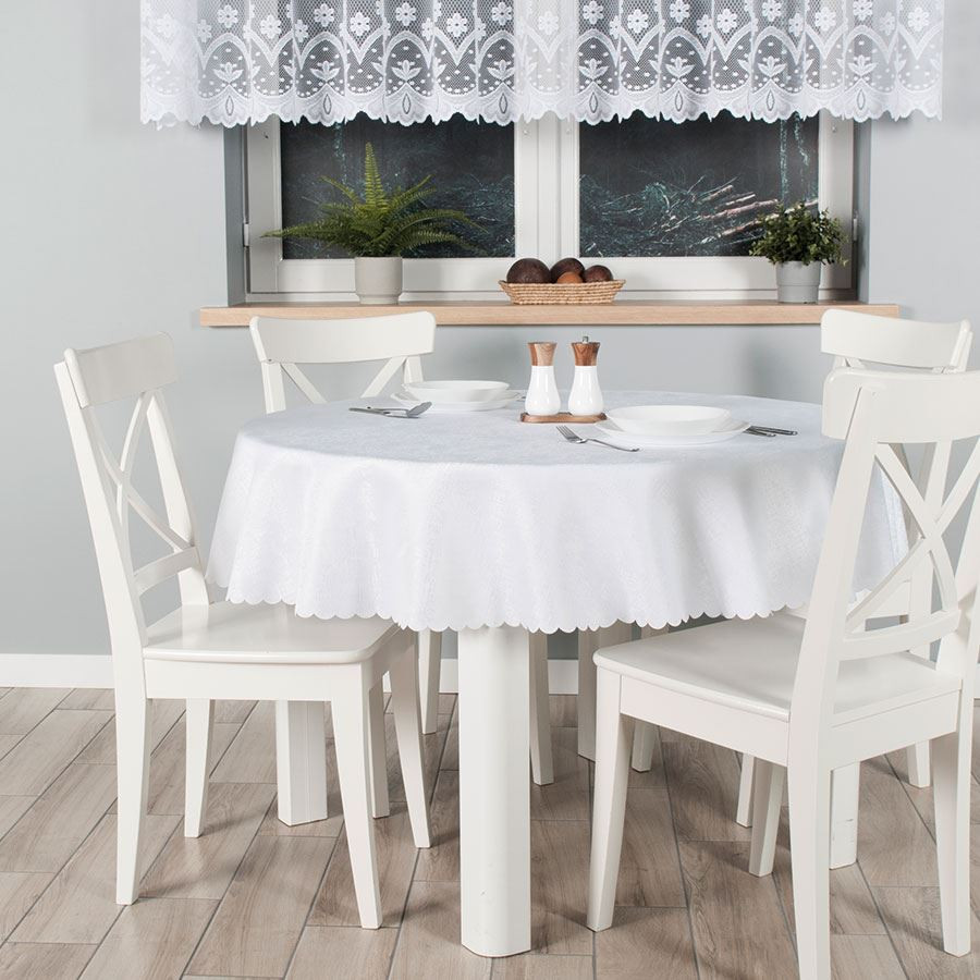 PELA Obrus wodoodporny, fi 130 kolor 001 biały