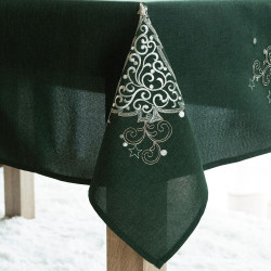KLASYCZNE ŚWIĘTA Obrus, szerokość 140cm x wysokość 260cm, kolor 002 zielony (do wyczerpania zapasu)