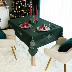 KLASYCZNE ŚWIĘTA Obrus, szerokość 140cm x wysokość 260cm, kolor 002 zielony (do wyczerpania zapasu)