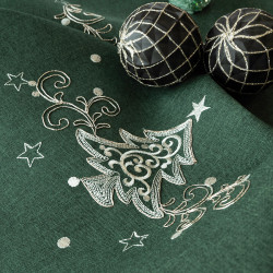 KLASYCZNE ŚWIĘTA Obrus, szerokość 140cm x wysokość 260cm, kolor 002 zielony (do wyczerpania zapasu)