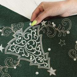 KLASYCZNE ŚWIĘTA Obrus, szerokość 140cm x wysokość 260cm, kolor 002 zielony (do wyczerpania zapasu)