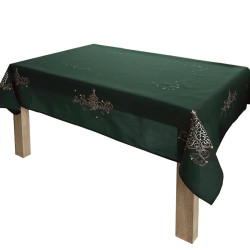 KLASYCZNE ŚWIĘTA Obrus, szerokość 140cm x wysokość 260cm, kolor 002 zielony (do wyczerpania zapasu)