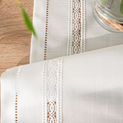 SELVIA Bieżnik z gipiurą, szerokość 38cm x wysokość 160cm, kolor 001 biały