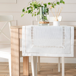 SELVIA Bieżnik z gipiurą, szerokość 50cm x wysokość 100cm, kolor 001 biały