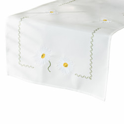 SUMMER Bieżnik z haftem, szerokość 38cm x wysokość 160cm, kolor 001 biały