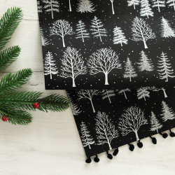 ZIMOWA MAGIA Bieżnik, szerokość 24cm x wysokość 90cm, kolor 010 czarny (do wyczerpania zapasu)