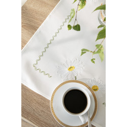 SUMMER Bieżnik z haftem, szerokość 38cm x wysokość 140cm, kolor 001 biały