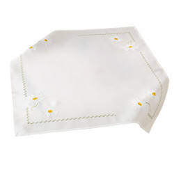 SUMMER Serweta z haftem, szerokość 85cm x wysokość 85cm, kolor 001 biały