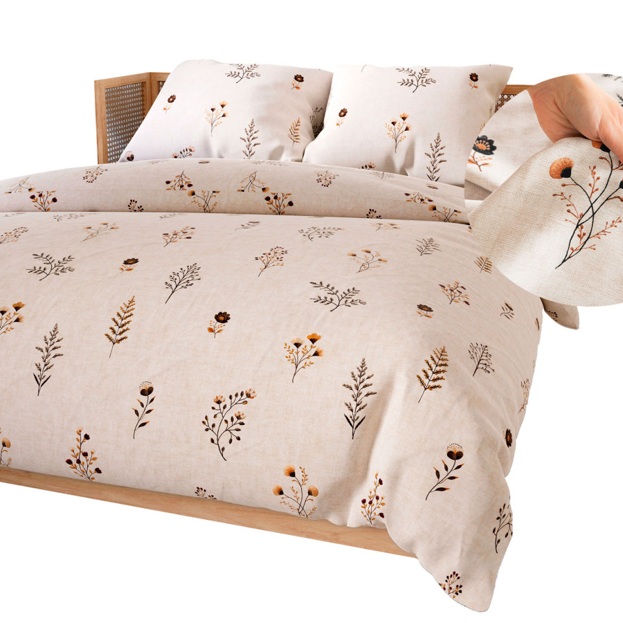 DUSORIA Komplet pościeli z bawełny satynowej 220x200cm