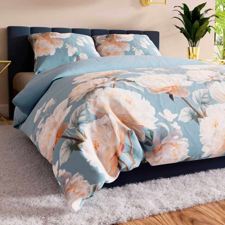 MELLORIA Komplet pościeli z bawełny satynowej 160x200cm