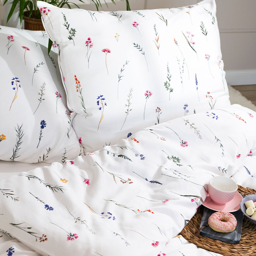 INGRID Komplet pościeli z bawełny satynowej 160x200cm