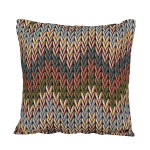 GEOMETRYCZNY WZÓR VINTAGE poszewka żakardowa wielokolorowa geometryczna 43x43 cm