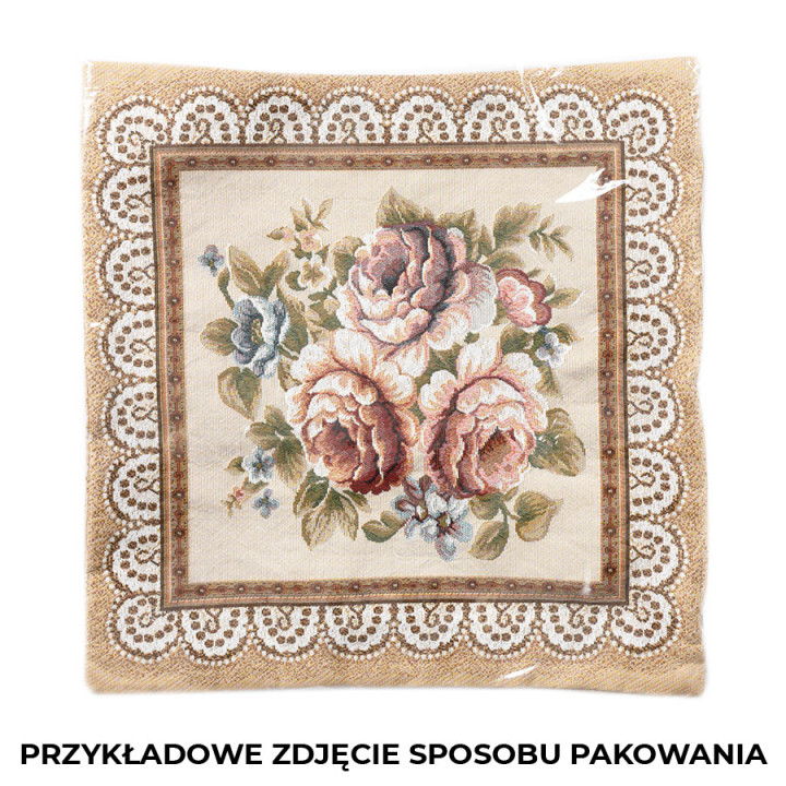 GEOMETRYCZNY WZÓR VINTAGE Poszewka dekoracyjna gobelinowa, 43x43cm, kolor 001 