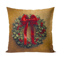 ELEGANCKA GIRLANDA Poszewka dekoracyjna VELVET, 40x40cm, kolor 014 złoto-brązowy