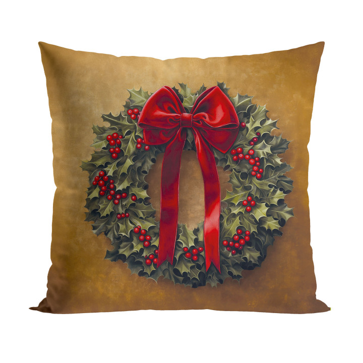 ELEGANCKA GIRLANDA Poszewka dekoracyjna VELVET, 40x40cm, kolor 014 złoto-brązowy 