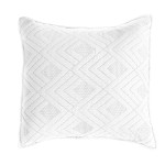 AVILA poszewka dekoracyjna biała w geometryczny wzór 70x80 cm