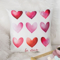 BE MINE Poszewka dekoracyjna VELVET, 40x40cm, kolor 001 biały