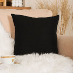 MILAS poszewka welurowa czarna gładka 40x40 cm