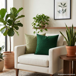 MILAS Poszewka dekoracyjna, 40x40cm, kolor 364 ciemny szarozielony