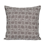 Poszewka dekoracyjna poszewka tkana szaro-beżowa w geometryczny wzór 45x45 cm