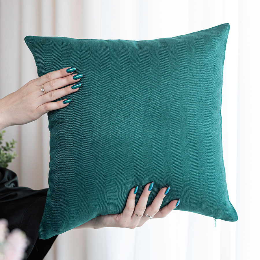 JODEŁKA Poszewka dekoracyjna, 40x40cm, kolor 012 butelkowa zieleń