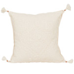 BOHO poszewka kremowa w stylu boho z frędzlami 40x40 cm