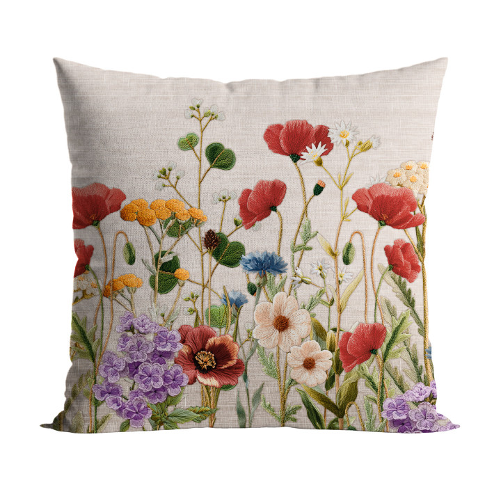 MILLY Z EFEKTEM WYSZYWANIA Poszewka dekoracyjna ADA 40x40cm, kolor 004 beżowy 