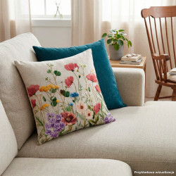 MILLY Z EFEKTEM WYSZYWANIA Poszewka dekoracyjna ADA 40x40cm, kolor 004 beżowy