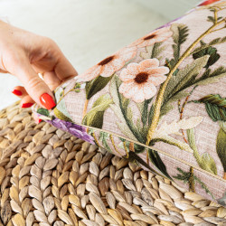 MILLY Z EFEKTEM WYSZYWANIA Poszewka dekoracyjna ADA 40x40cm, kolor 004 beżowy