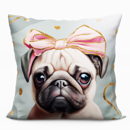 PUG Poduszka z wypełnieniem silikonowym dwustronna MICROFIBRA, 40x40cm, kolor 001 (do wyczerpania zapasu) 