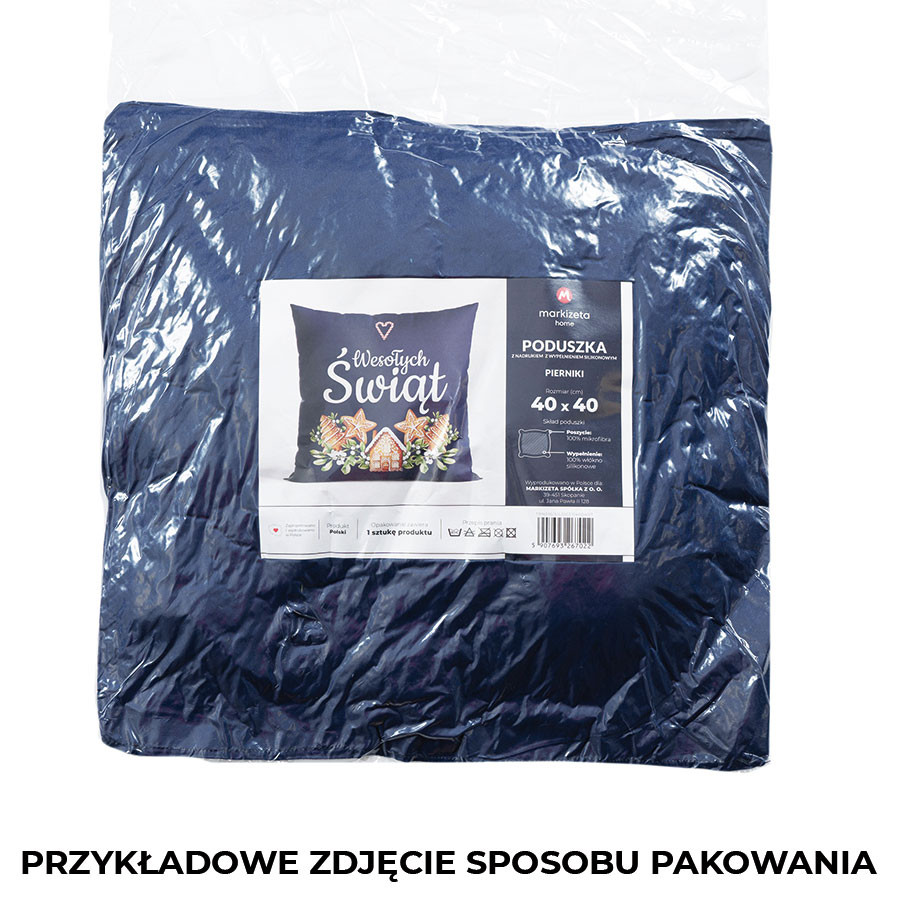 PIERNIKI Poduszka z wypełnieniem silikonowym dwustronna MICROFIBRA, 40x40cm, kolor 001 biały (do wyczerpania zapasu)