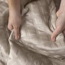 VELVI Narzuta dekoracyjna, rozmiar 170x210cm, kolor 015 ciemny kremowy