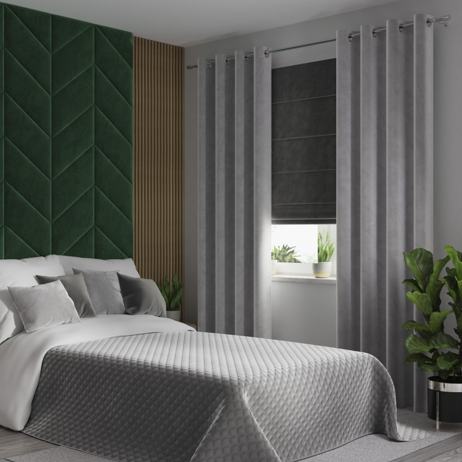 VELVI Narzuta dekoracyjna, rozmiar 170x210cm, kolor 005 jasny szary