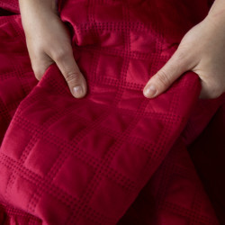 VELVI Narzuta dekoracyjna, rozmiar 220x240cm, kolor 043 czerwony