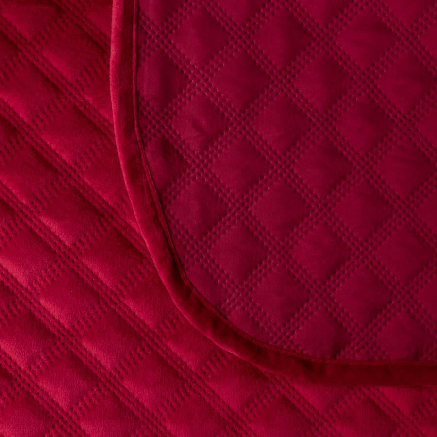 VELVI Narzuta dekoracyjna, rozmiar 220x240cm, kolor 043 czerwony