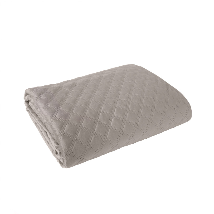 VELVI Narzuta dekoracyjna, rozmiar 70x160cm, kolor 017 szaro-beżowy