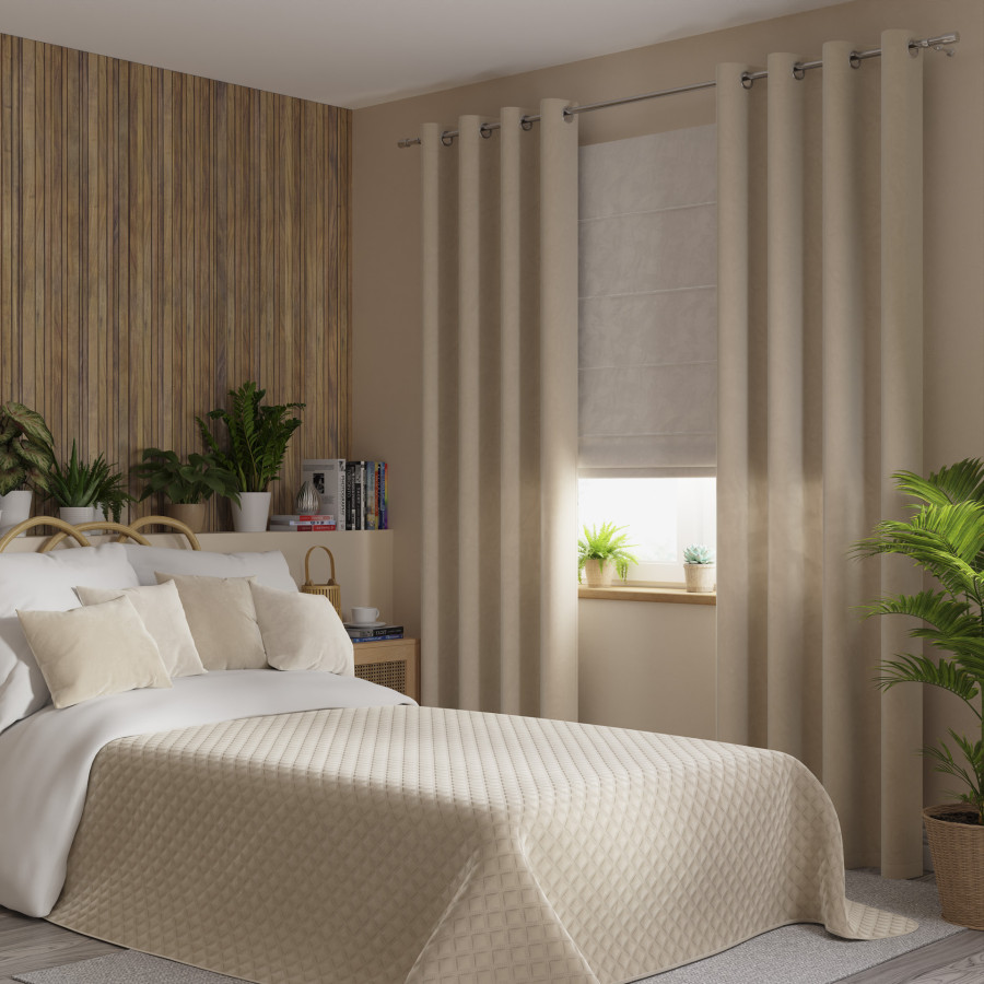 VELVI Narzuta dekoracyjna, rozmiar 170x210cm, kolor 003 jasny beżowy