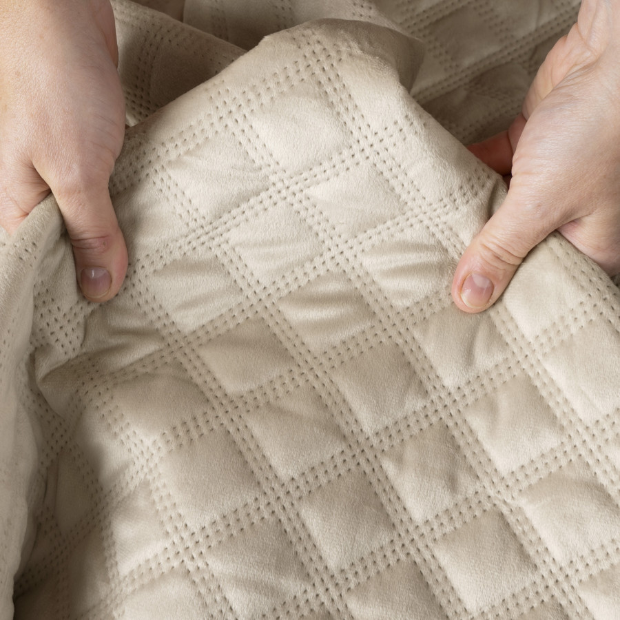 VELVI Narzuta dekoracyjna, rozmiar 170x210cm, kolor 003 jasny beżowy