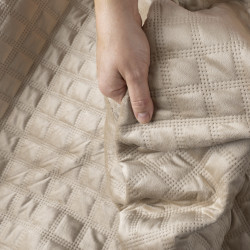 VELVI Narzuta dekoracyjna, rozmiar 170x210cm, kolor 001 ciemny beżowy