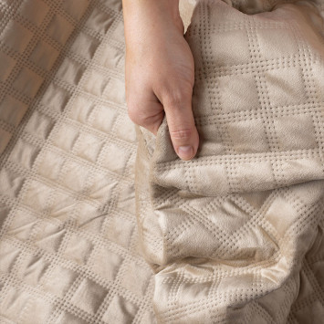 VELVI Narzuta dekoracyjna, rozmiar 70x160cm, kolor 001 ciemny beżowy 2