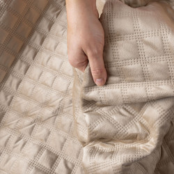 VELVI Narzuta dekoracyjna, rozmiar 70x160cm, kolor 001 ciemny beżowy